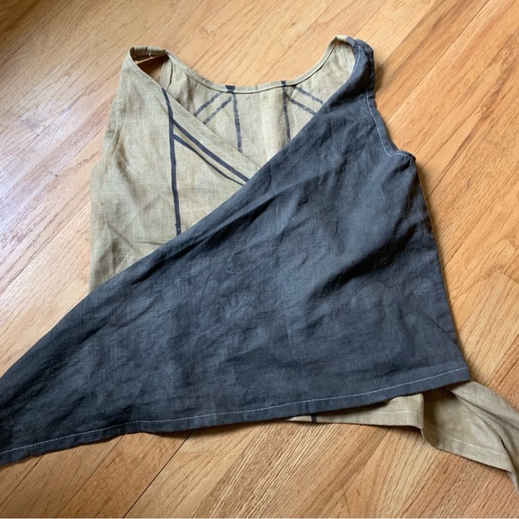 ✨SOLD✨Handmade, hand dyed, plant dyed wrap tank size small Etsy Kemi - Picture 7 of 12